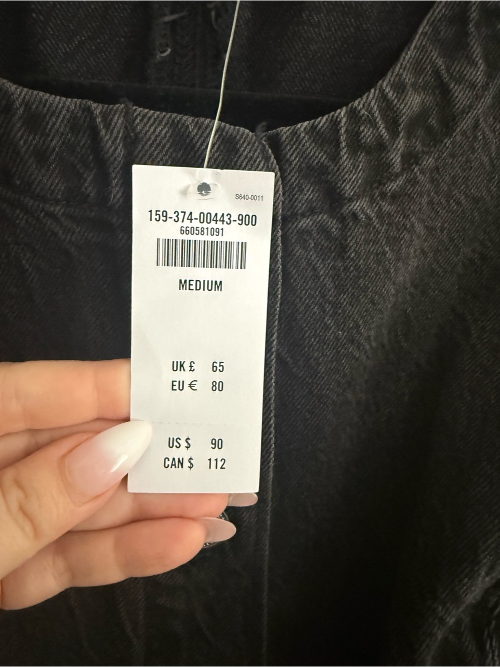 NWT Abercrombie & Fitch Charcoal Denim Dress - Size M - Picture 4 of 4